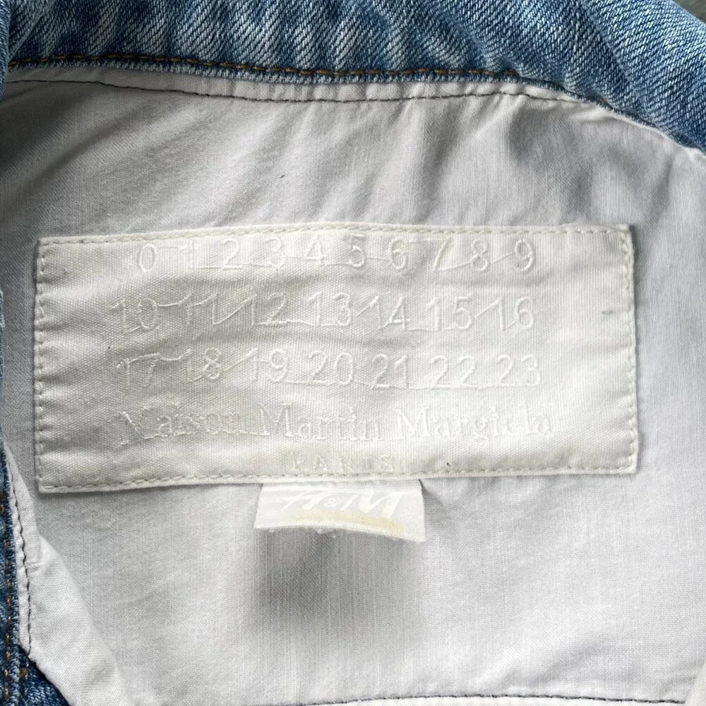 Men's RE Maison Martin Margiela x H&M Inside Out Denim Trucker Jacket Sz Med - Picture 4 of 4